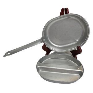 Unbranded Vintage Hiking Camping Mess Kit Aluminum Pan Cooking Set